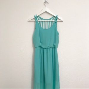 BP. Nordstrom Socialite Sheer Mint Maxi Dress XS